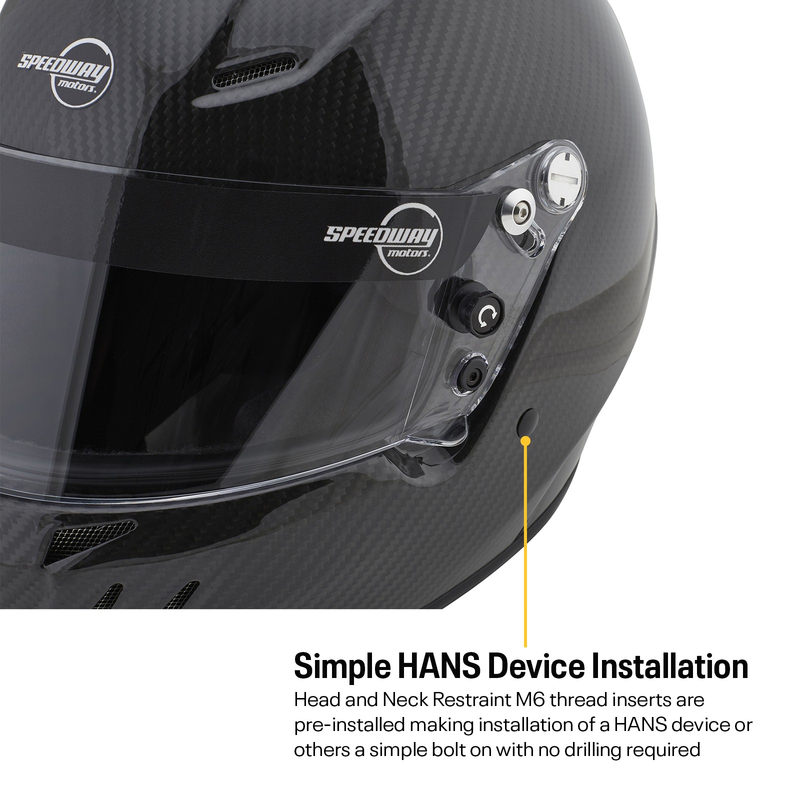 Speedway Motors SA2020 Carbon Fiber Racing Helmet