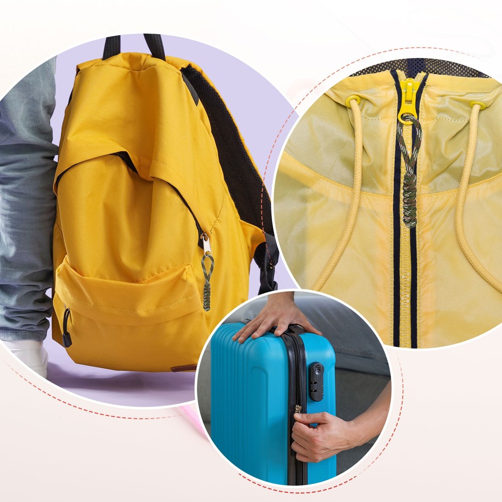 Zipper Pull Replacement [10PCS] - Paracord Pull Tab Extender -[Dark Green]