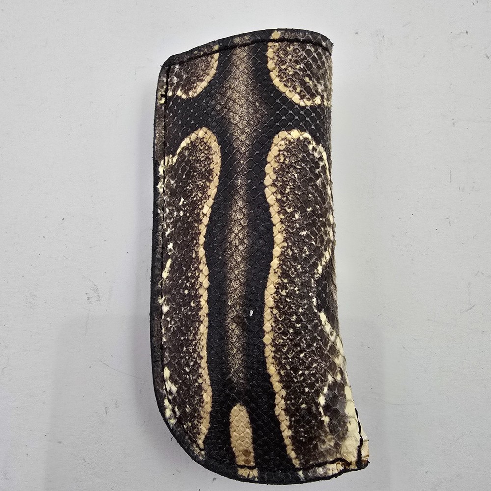 Buck 110 Leather Sheath Ball Python Snake Skin Handmade Knife Case 6265 New