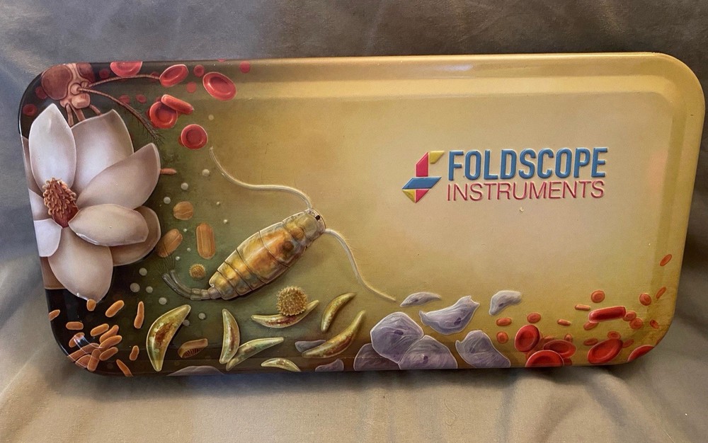 Foldscape Instruments Deluxe Paper Microscope Kit in Tin Case - Never Been Used