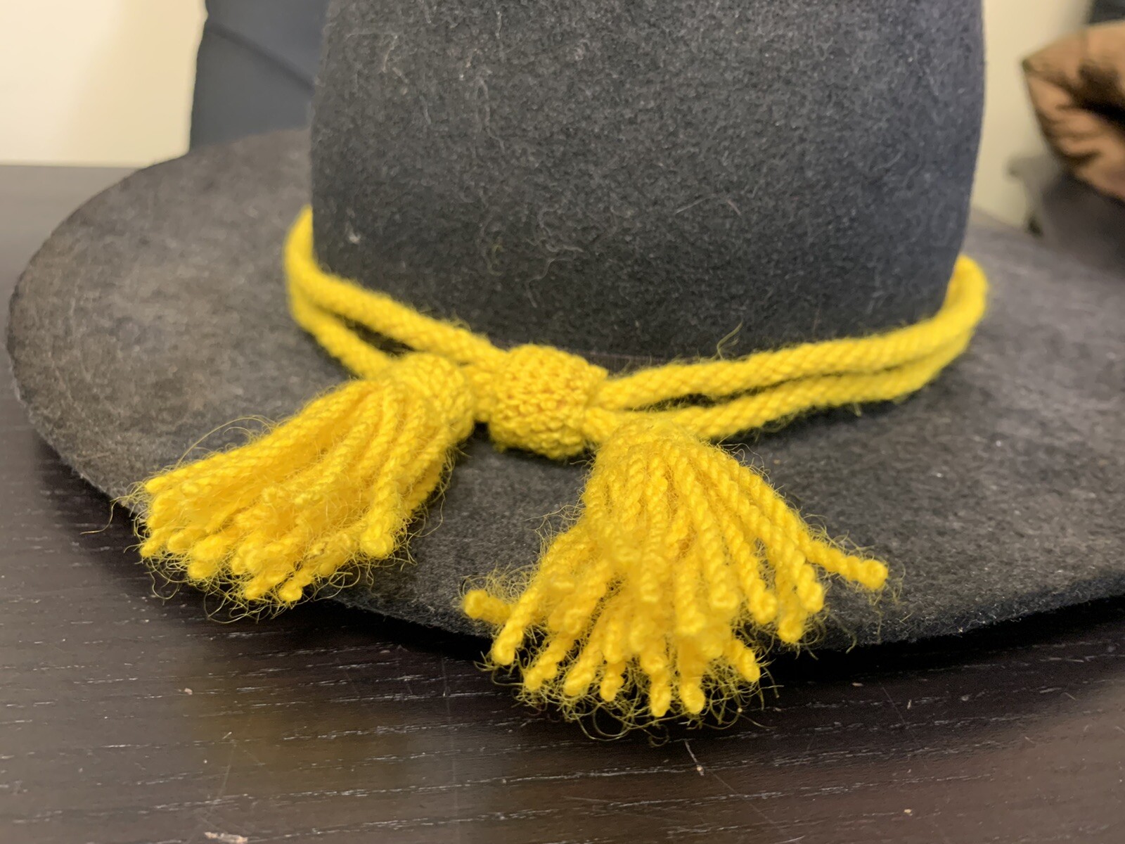 Civil War Union Army YELLOW Wool CAVALRY & Engineers Hat Cord - NEW