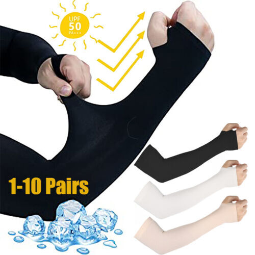 4PAIRS Cooling Arm Sleeves Cover UV Sun Skin Protection Basketball Outdoor Sport