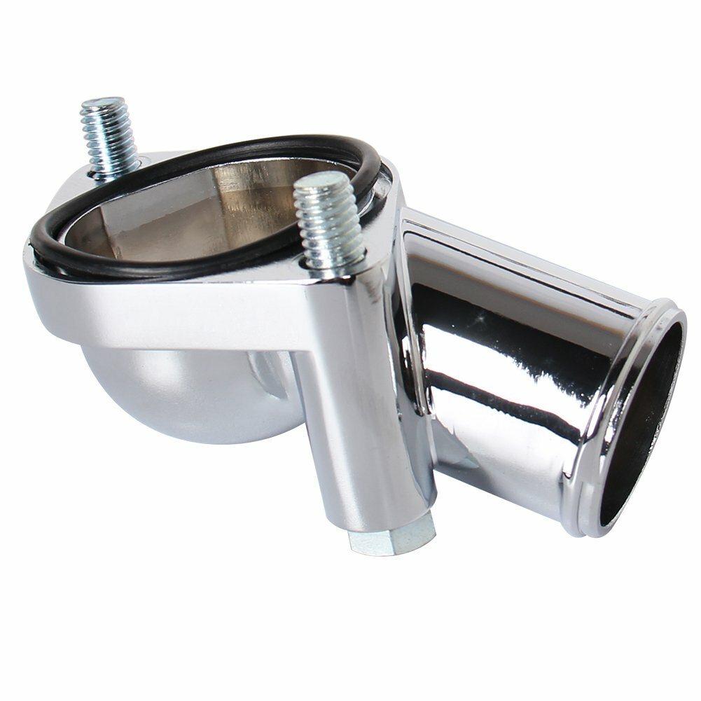 Chrome Water Neck Thermostat Housing For Chevy V8 5.7L 350 454 Small Big Block