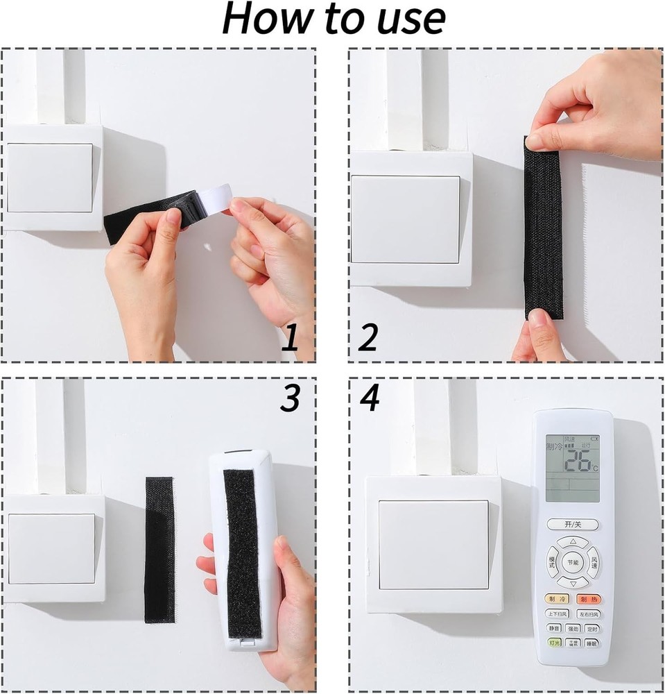 Versatile Black Hook & Loop Tape Strips for DIY - 6 Inch Width, 1 Yard Length