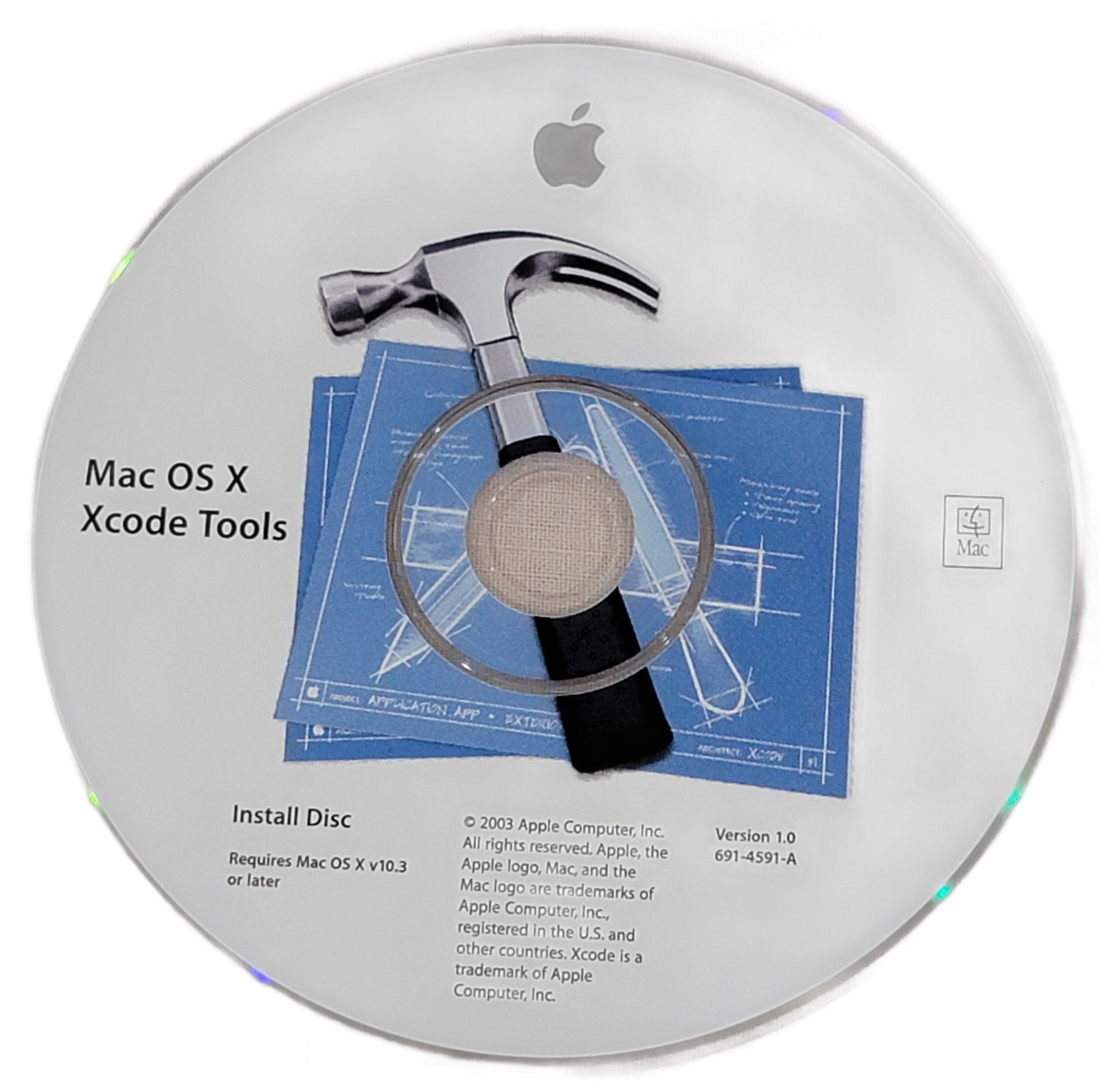 Apple Mac OS X Xcode Tools Install Disc Version 1.0 for OS X 10.3+