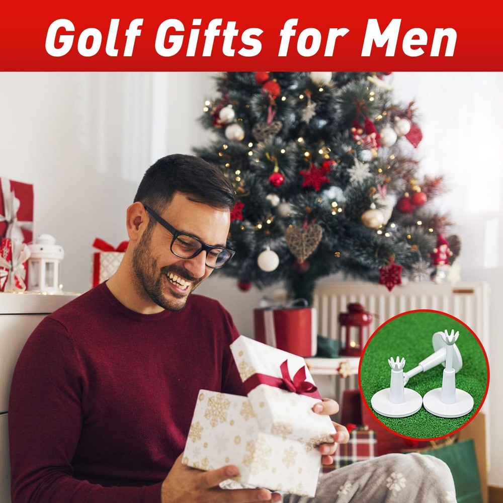 Adjustable Golf Tees, Durable Golf Tees for Men, 3 Pack, White