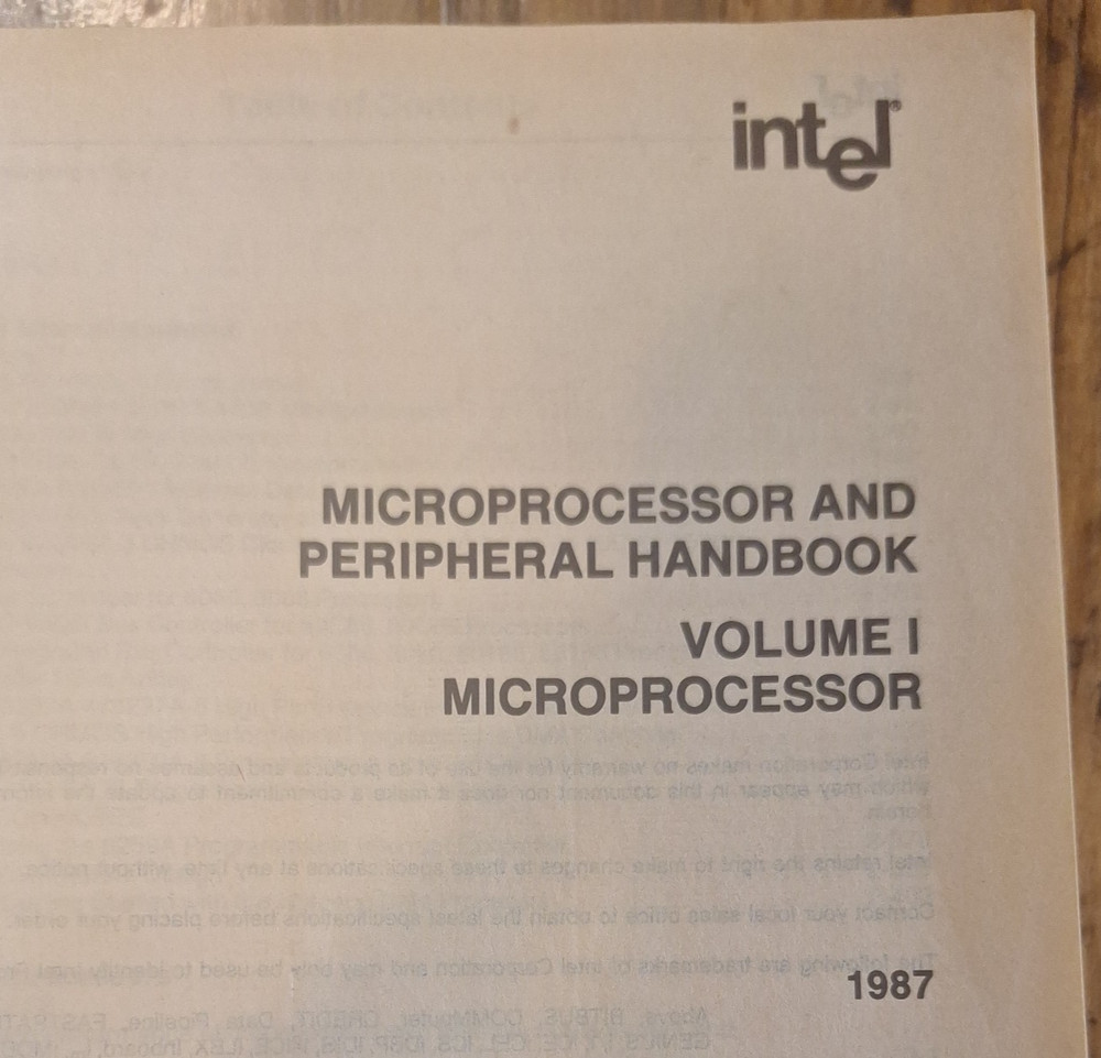 Intel Microprocessor and Peripheral Handbook Volume 1 & 2 1987