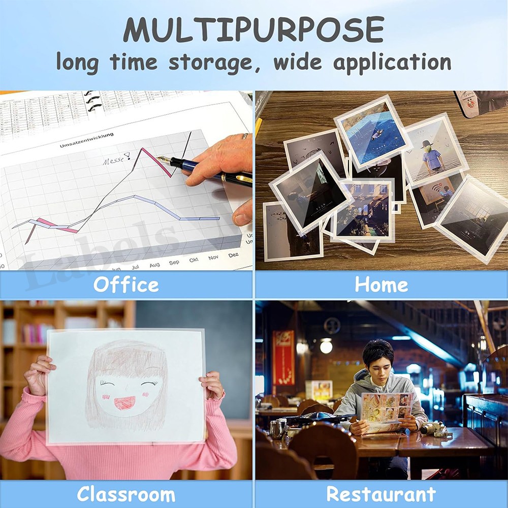 1000 Sheets 5 Mil Clear Thermal Laminating Pouches Letter 9"x11.5" for Laminator