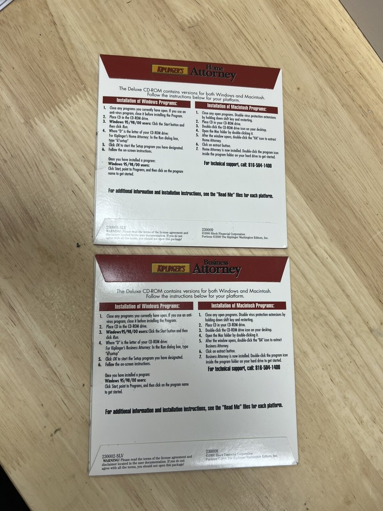 Kipliniger's Home & Business Attorney PC Computer Software Program CD-ROM