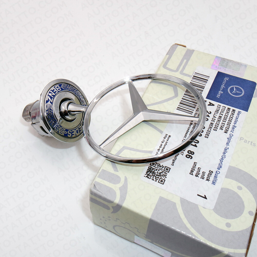 Mercedes-Benz OEM Front Hood Ornament Mounted Star Logo Badge Emblem