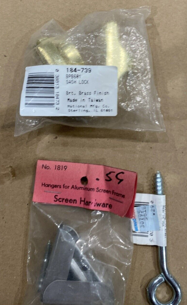 This Old House DIY NOS & Used Hooks Chains Knobs Pulls Clips Hinge Screws Clamp