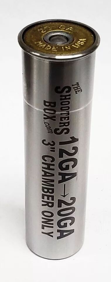 12GA to 20GA Shotgun Adapter 3" CHAMBER ONLY - Stainless Steel - Free Shipping!