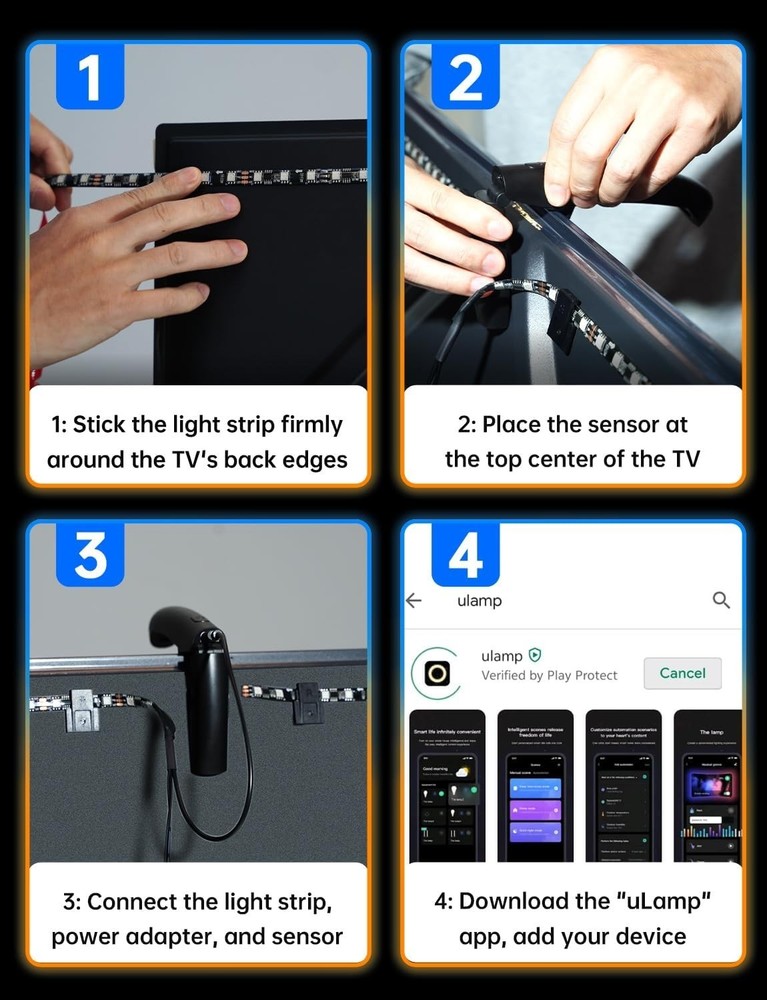 Smart App Controlled TV LED Backlight with Instant Color Sync | 11.5ft