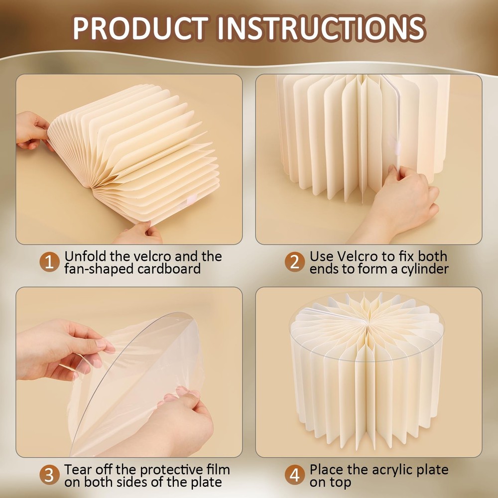 6 Pack Buffet Risers, Acrylic Food Display Risers for Buffet Table, Cardboard...