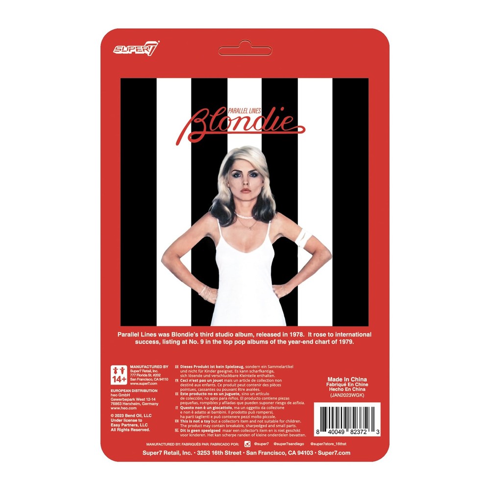 Super7 Blondie Debbie Harry (Parallel Lines) - 3.75" OS, Multicolor