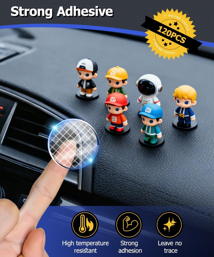 Removable Mounting Putty with Grid for Car Figure Adhesive Dots, Double Sided...
