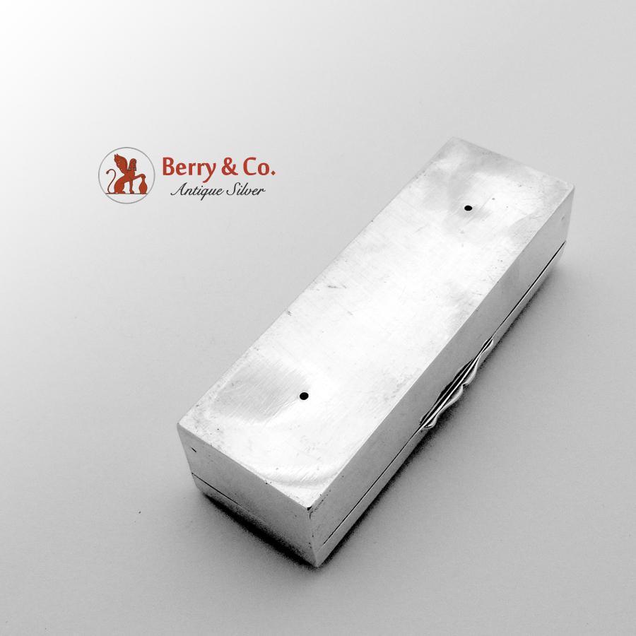 Embossed Shell Stamp Box German 800 Silver 1880