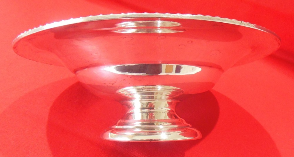 Poole Silver Silverplate Hollowware Footed BonBon Bowl Georgian