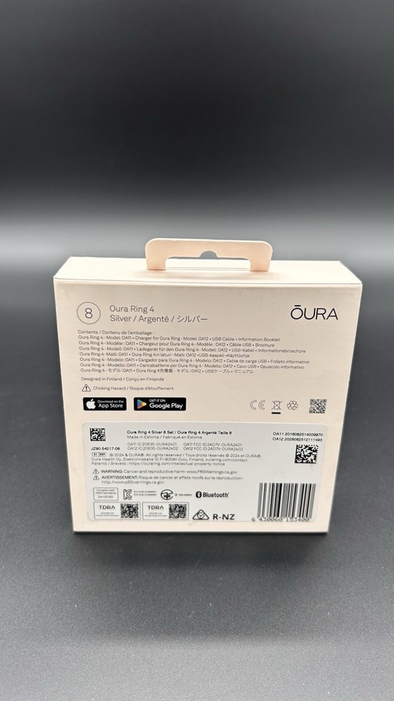 Oura Ring 4 - Silver - Size 7 - Smart Ring-Brand New/Open Box (Read Description)