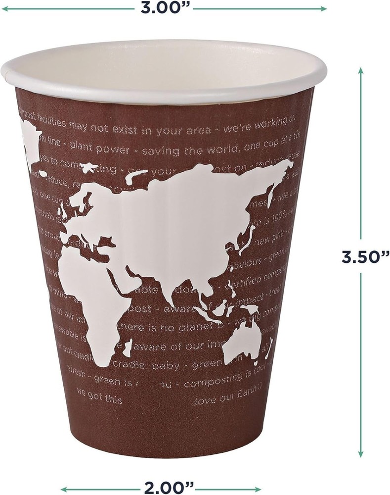 Disposable Coffee Cups 8oz 800Ct Compostable