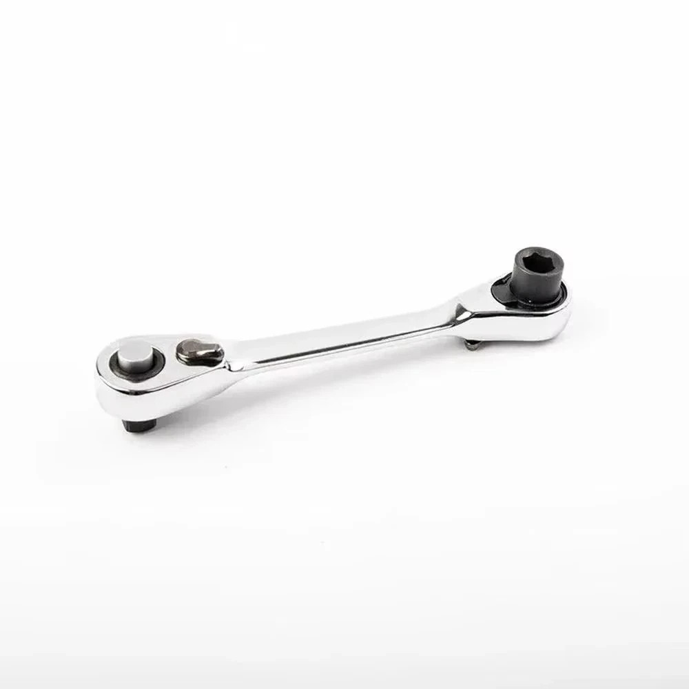 1/4" Mini Double-Ended Quick Socket Ratchet Wrench Rod Screwdriver Bit Tools