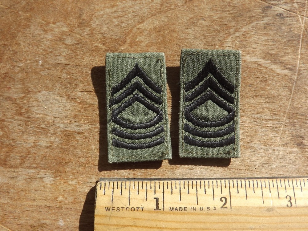 Pair, Army Master Sergeant E-8 Collar Insignia - INV# A5071