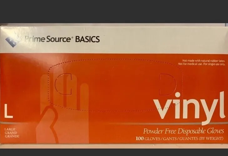 vinyl gloves large 100