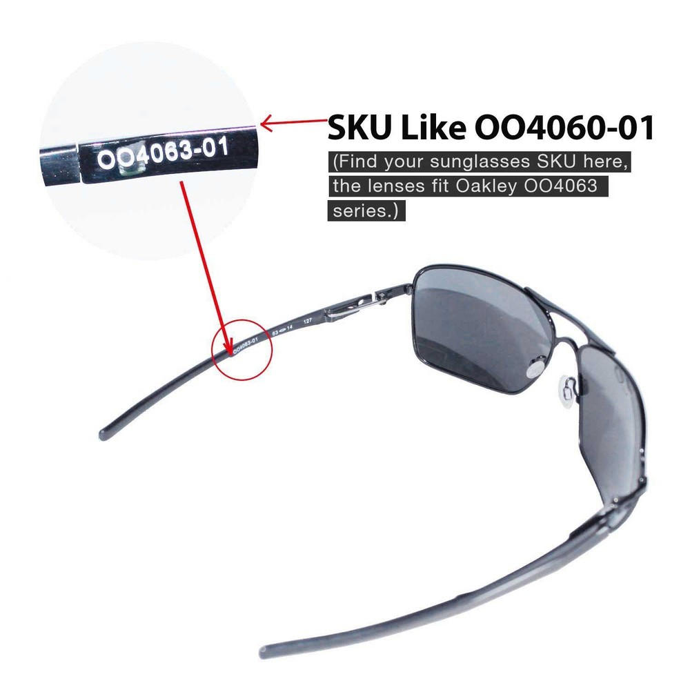 Walleva Titanium + Black Polarized Lenses For Oakley Plaintiff Squared