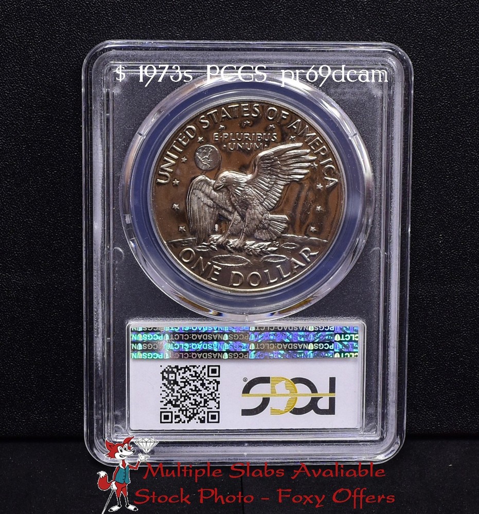 1973-S Eisenhower Dollar - PCGS Pr69DCam Blue (Bulk)