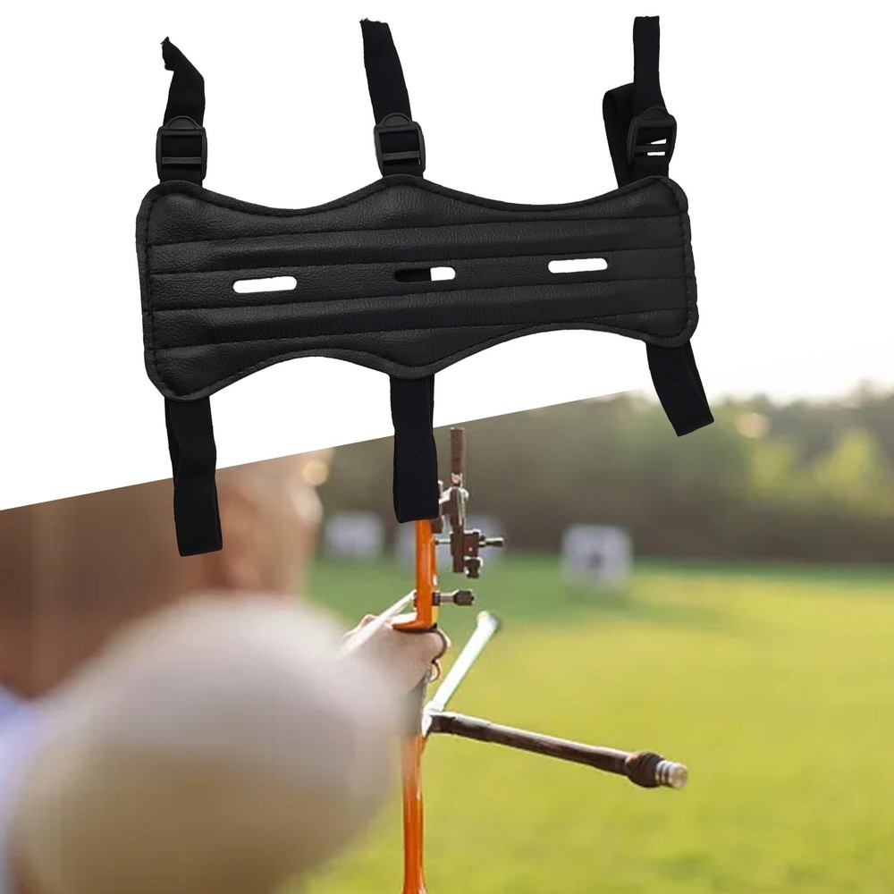 Extended Leather Guard for Bow Gear Practical Hole Design for Efficiency