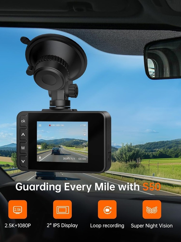 High-Resolution Dash Camera Bundle, Night Vision