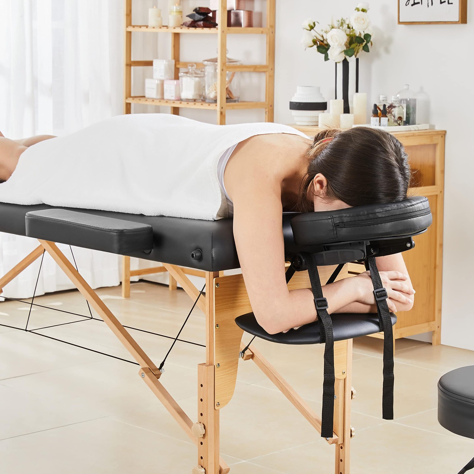 Camilla Para Masajes Portatil Cama Profesional Terapéuticos SPA Madera En Oferta