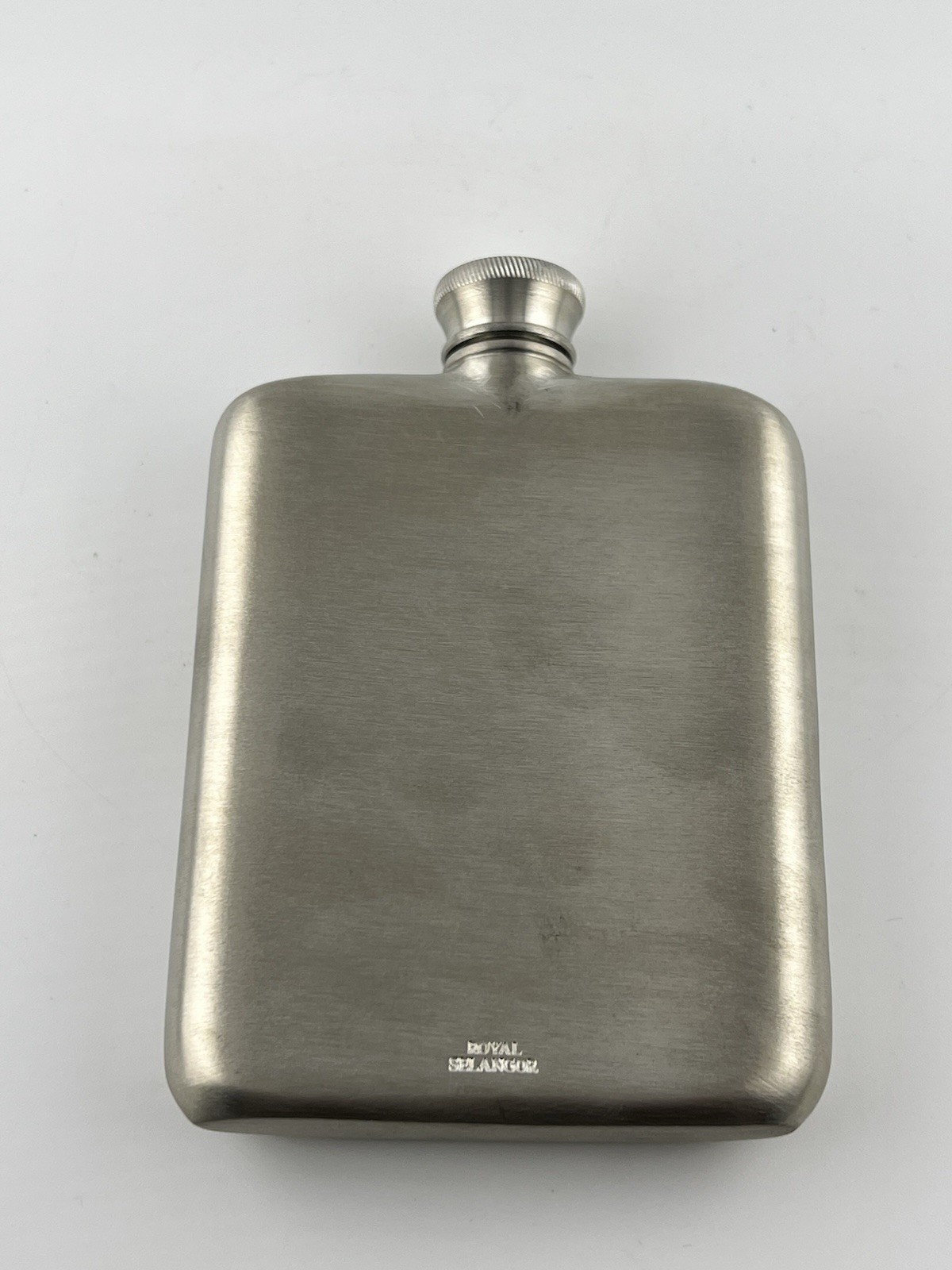 Royal Selangor Pewter Hip Flask Brushed Finish w Box Gift Barware