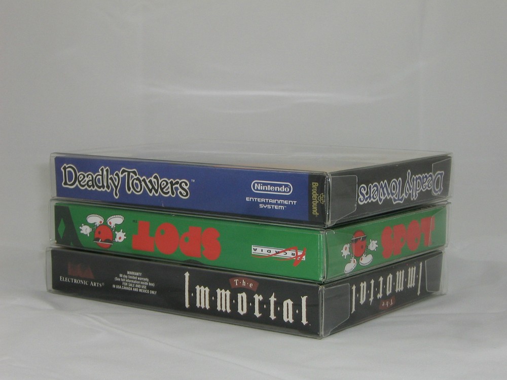 25 NES Box Protectors Clear Plastic Boxes Case for CIB Complete Sealed Protector