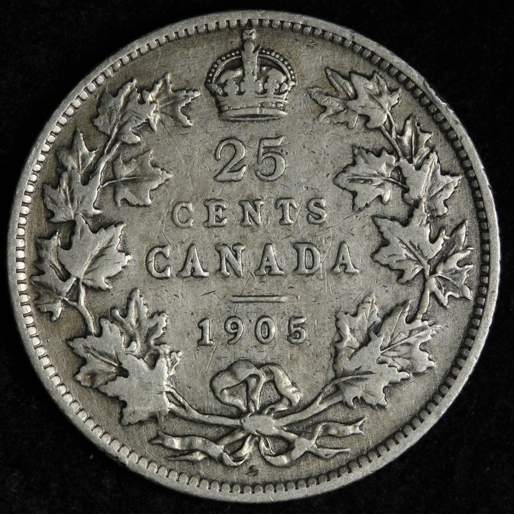 1905 Canada SILVER Twenty Five Cents E324 ZAYCH