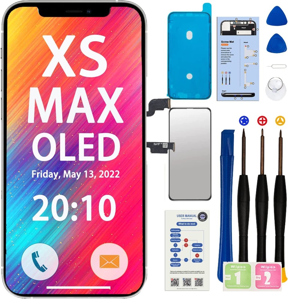 For iPhone XS Max OLED Display Touch Screen Digitizer Replacement Kit Assembly