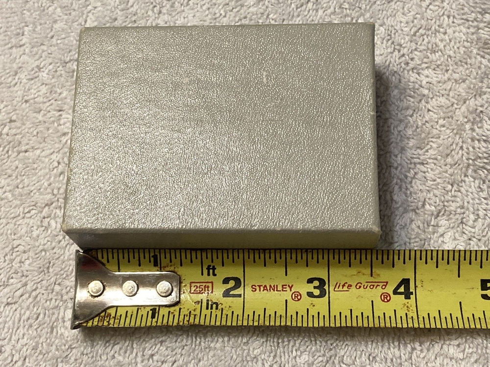 VINTAGE RONSON FLO-LINE CHROME LIGHTER BAKELITE CASE AND BOX NO LIGHTER