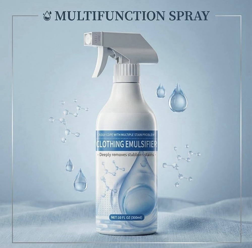 300ML Non Ionic Clothing Emulsifier Stain Remover Spray Active Enzyme Laundry
