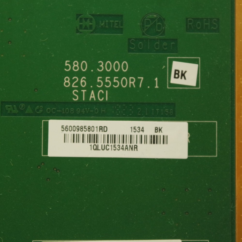 Mitel 5000 HX Controller Processor 580.3000 BK W/ Flash 1GB Powered Up