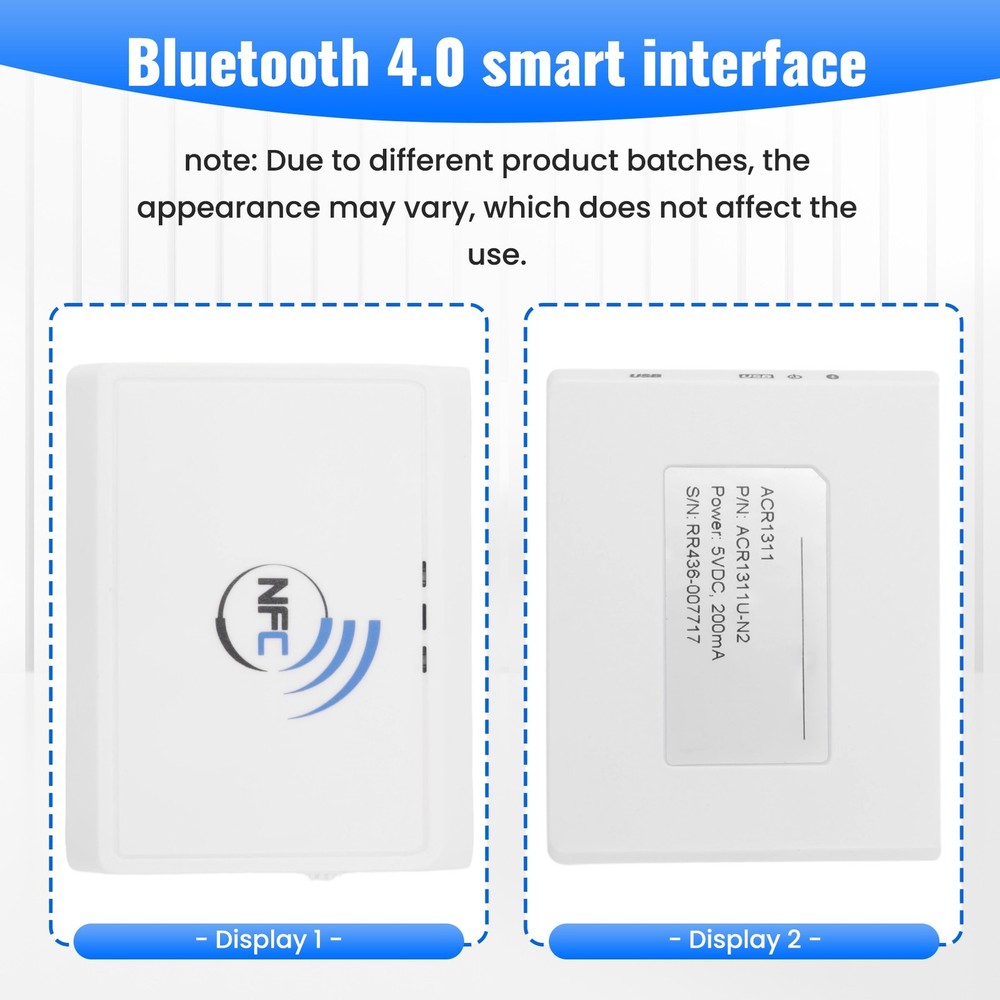 Contactless 13.56MHz NFC Reader Bluetooth Android RFID Mobile Card Reader3327