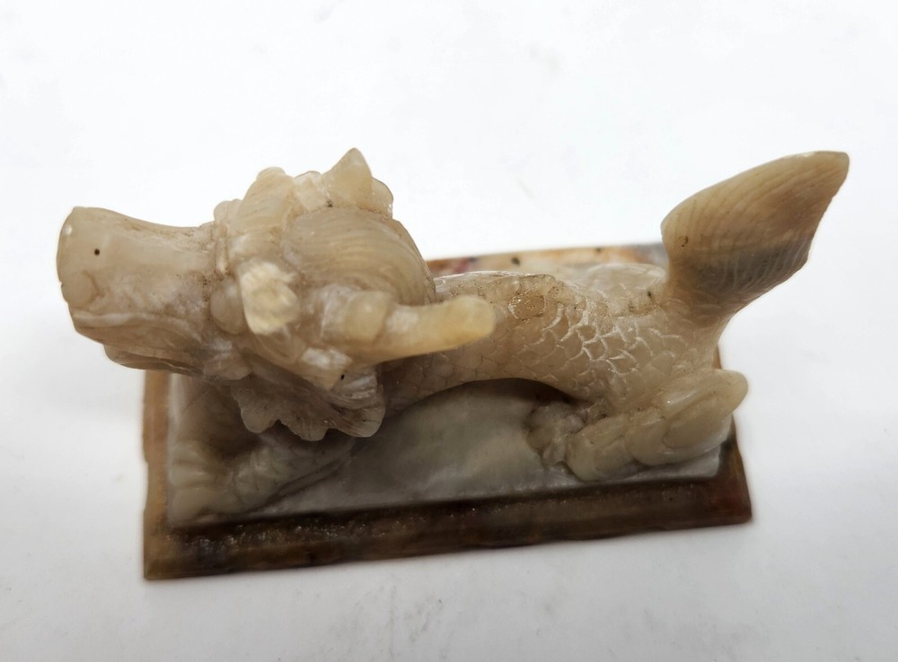Small Stone Dragon Figurine - Approx. 2 1/2" Long