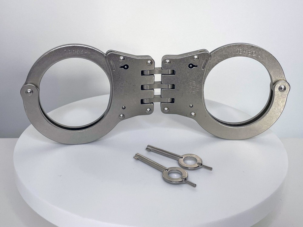 Professional Police Handcuffs Hinged Double Lock Pro-Cuff Speedcuff Quickcuff