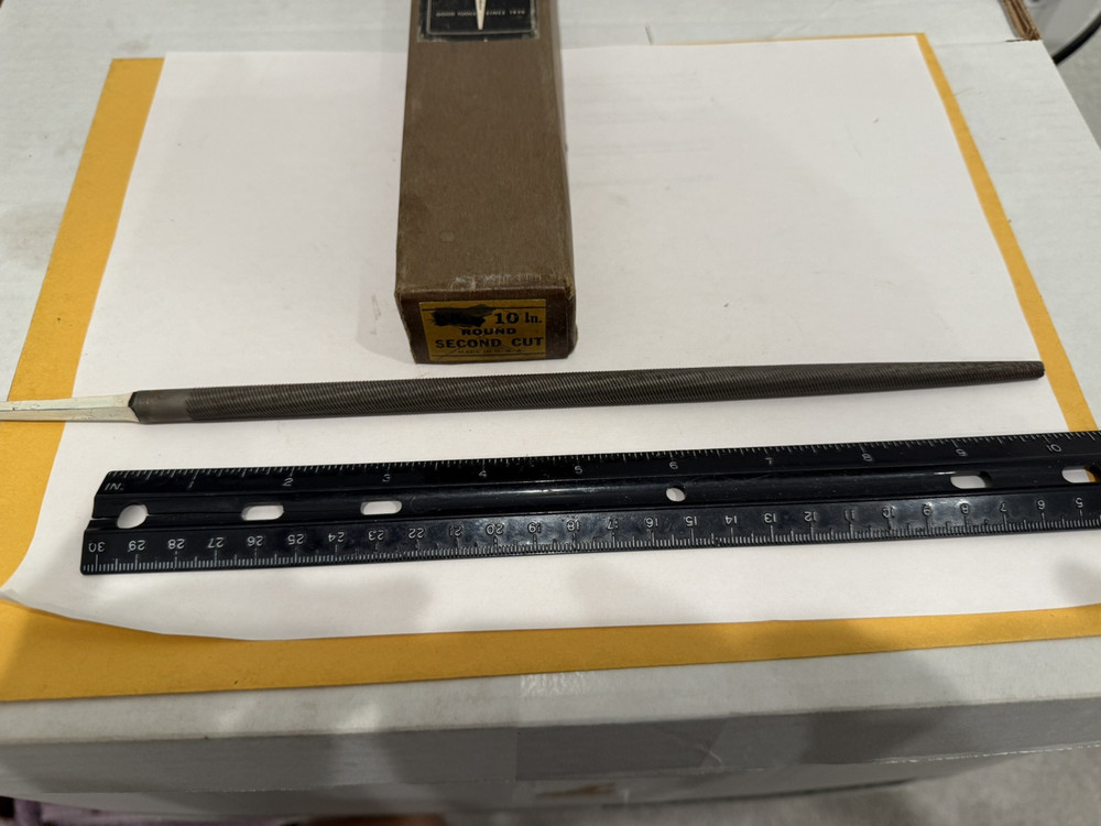 New Vintage Heller 10” Round File, Second Cut