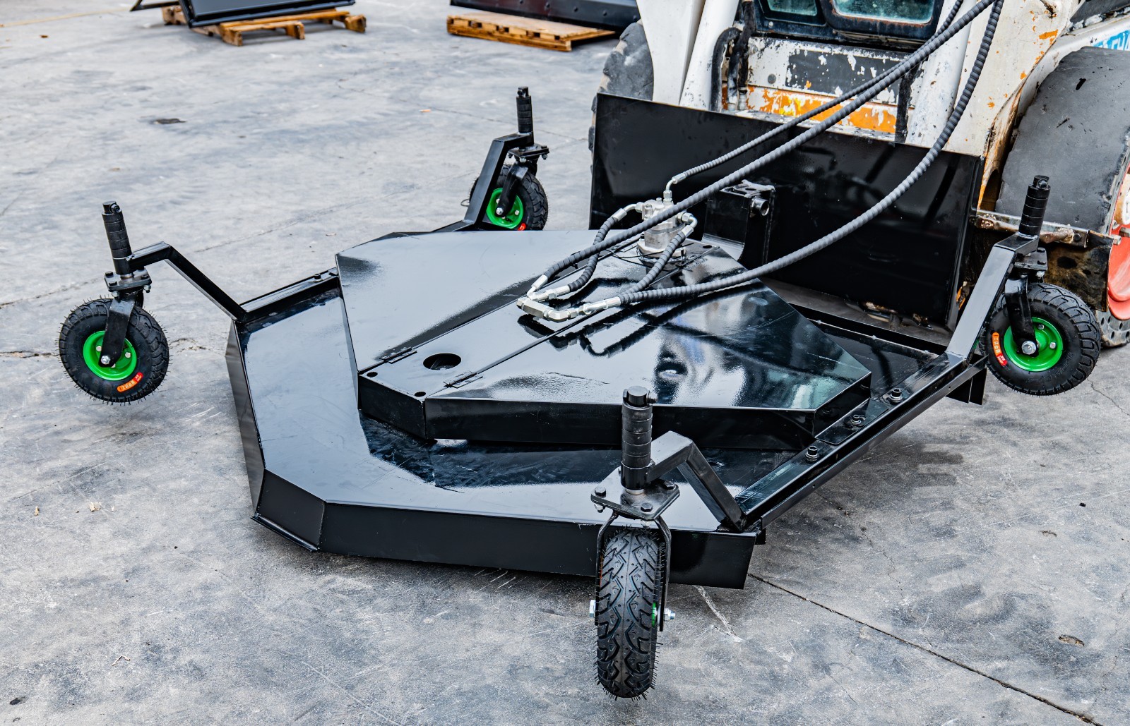 Finish Mower Attachment Fit BobCat Skid Steer 3 Blades Heavy Duty Finish Mower