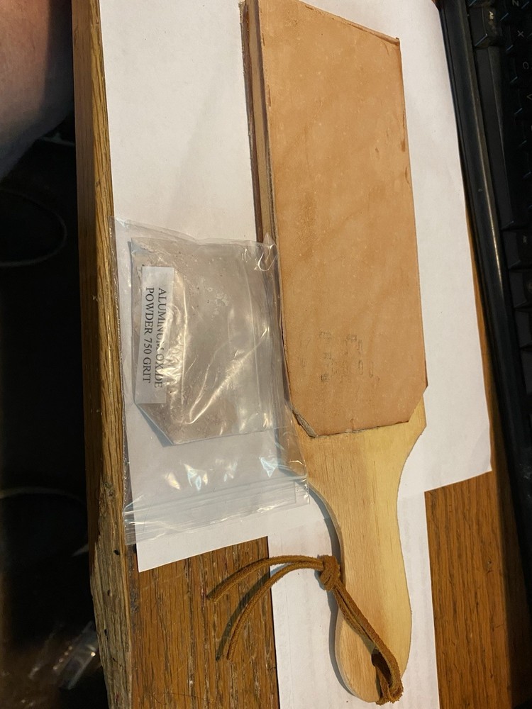leather strop sharpening Clear Pine