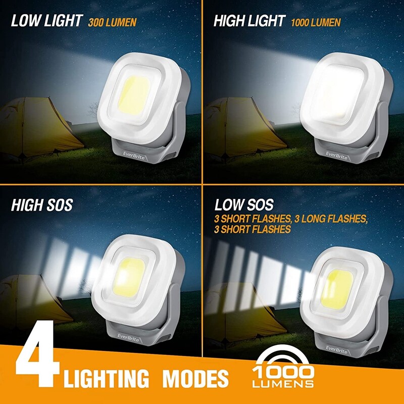 EverBrite Rechargeable Work Light, Portable Magnetic Led Work Light 4 Modes NEW