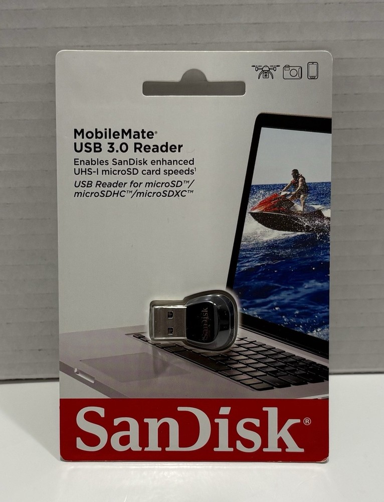 SanDisk MobileMate USB 3.0 microSD Card Reader Compact Durable Fast Transfer