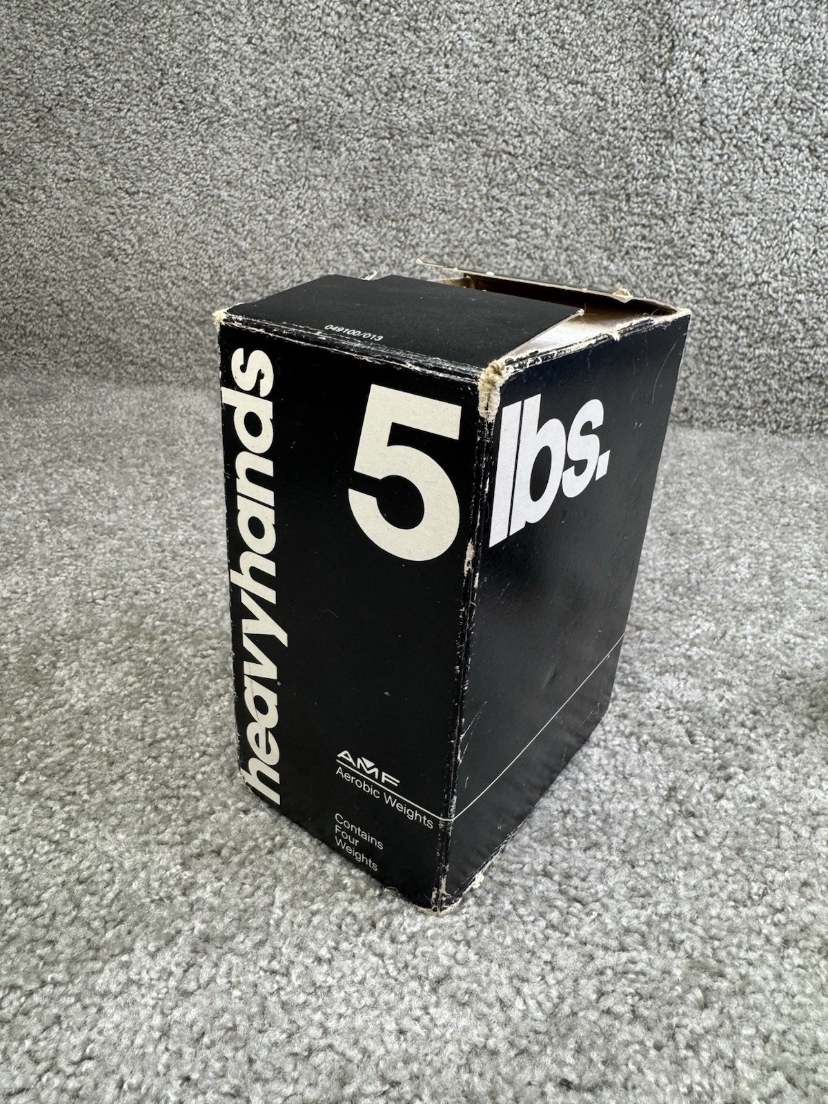 Vintage AMF Heavyhands 5 lbs Aerobic Weights Set of 4 Black USA w/ Box