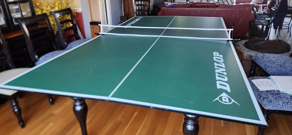 9ft Dunlop Green Ping Pong Conversion Table with Net