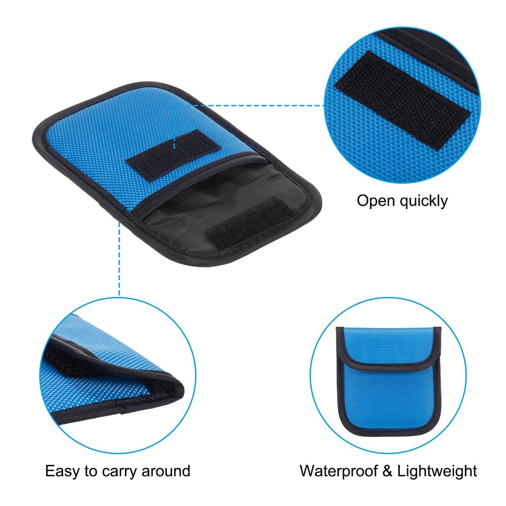 2Pcs 58mm Camera Filter Case Camera Filter Case Pouch Blue